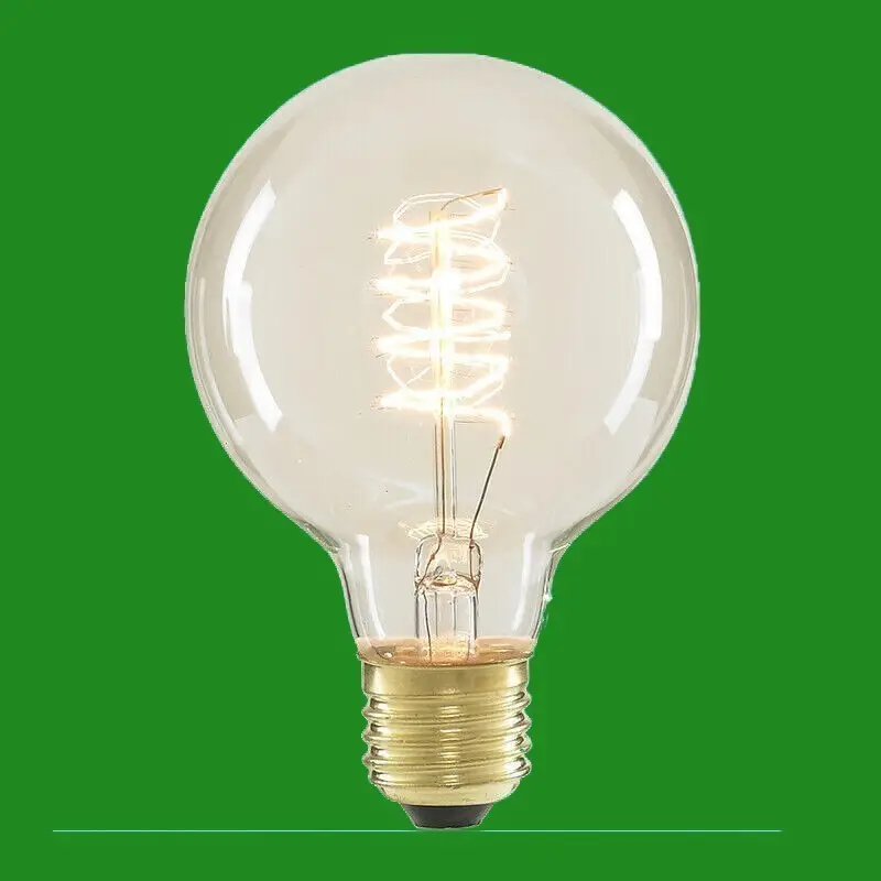 4x 40W Antique Vintage Gold G80 Dimmable Globe Light Bulb Edison Screw ES E27