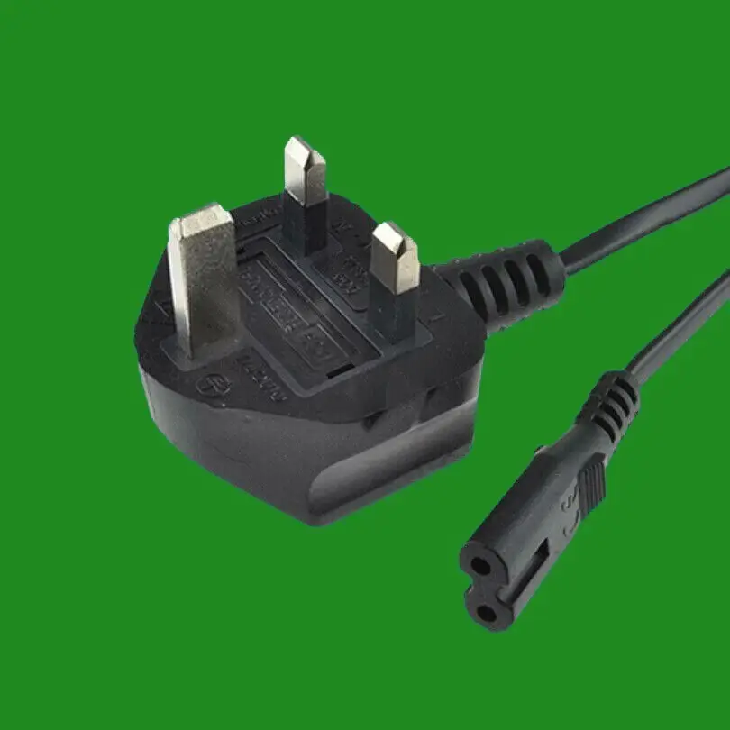 Maplin 2m Black Power Lead / Mains Cable Figure of 8 IEC C7 Connector 3 Pin Plug - image 3 | Free standard UK delivery included | Discount Quality Products