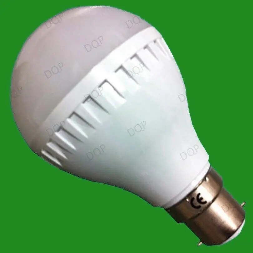 2x 6W LED GLS Globe Bayonet Light Bulbs BC B22 Lamps, 2700K Warm White