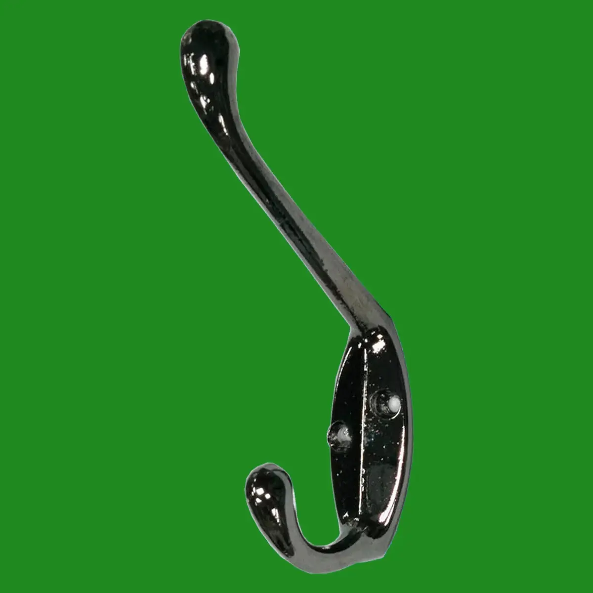 4x Chrome Plated Double Hat and Coat Hook, Wardrobe, Cloakroom, Two Hooks - image 2 | Free standard UK delivery included | Discount Quality Products