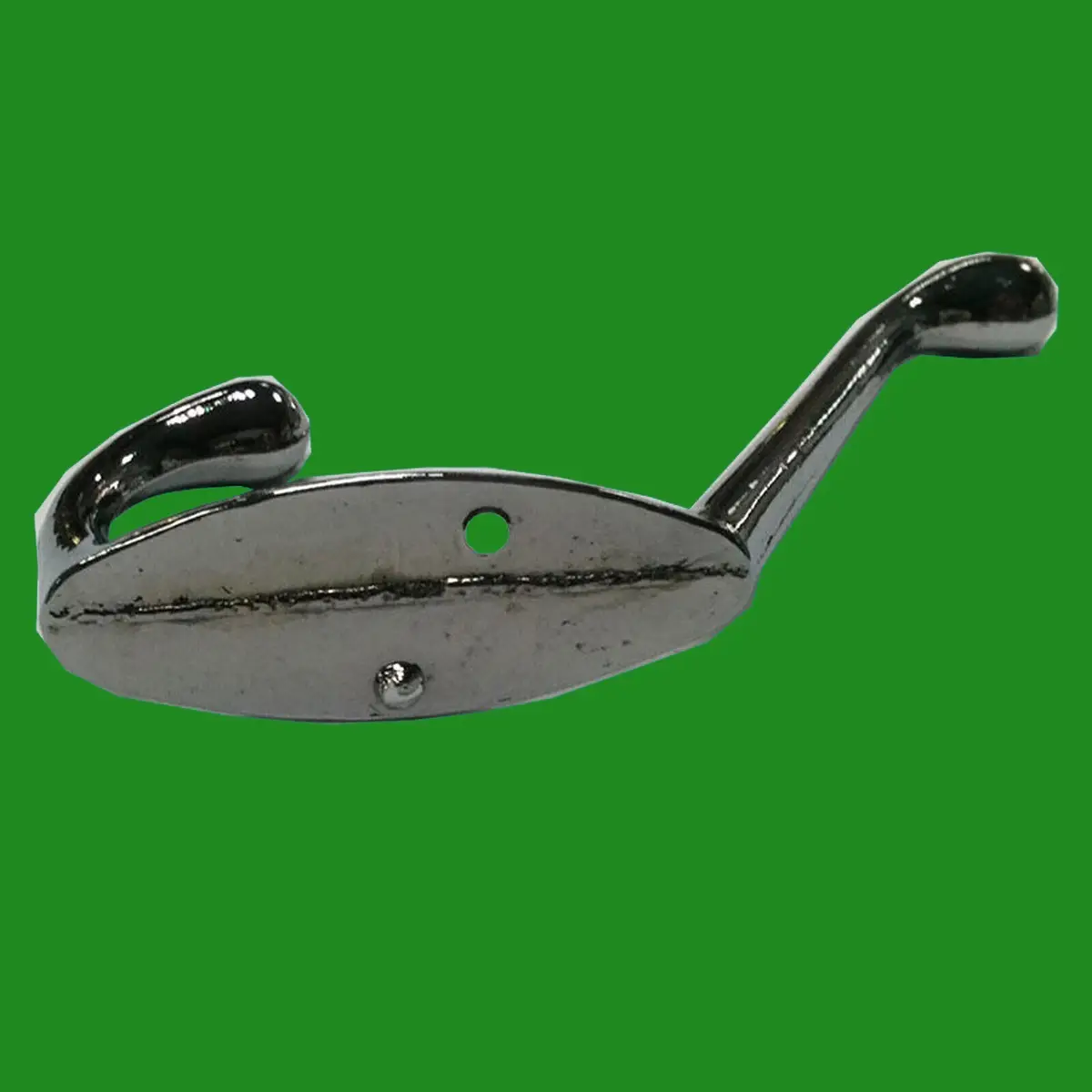 4x Chrome Plated Double Hat and Coat Hook, Wardrobe, Cloakroom, Two Hooks - image 4 | Free standard UK delivery included | Discount Quality Products