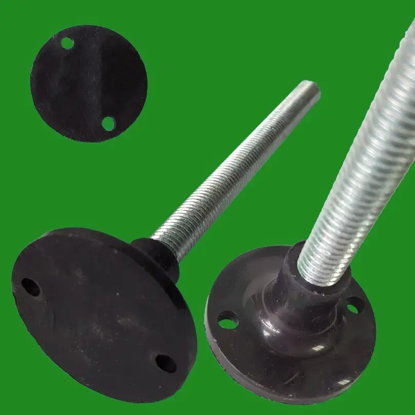 6x Heavy Duty Surface Mountable Adjustable Levelling Feet 140mm x M10 Thread