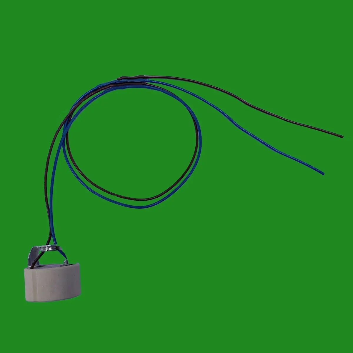 2x GU10 Ceramic Halogen Lamp Holder Socket, M10 Bracket &amp; 490mm Attached Cables
