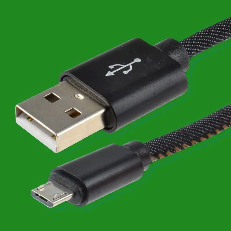 1m Denim Micro USB Cable Lead Wire, Android, Samsung, LG