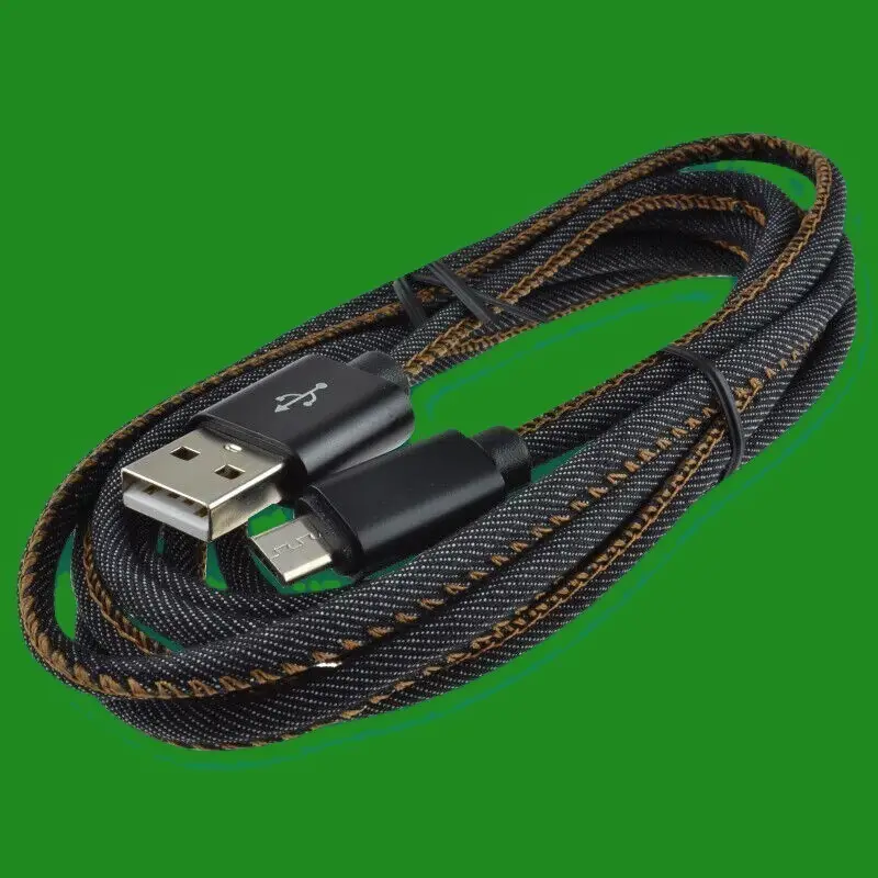 1m Denim Micro USB Cable Lead Wire, Android, Samsung, LG - image 2 | Free standard UK delivery included | Discount Quality Products