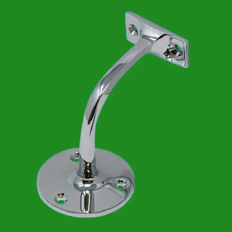 2x Chrome Stairs Handrail Bracket, Railing Holder, Bannister, Balcony, Guardrail