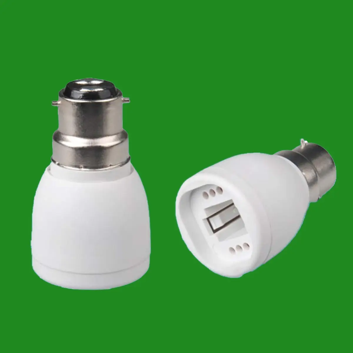 12x Bayonet BC B22 To G24 Light Bulb Adaptor Lamp Socket Base Converter Holder