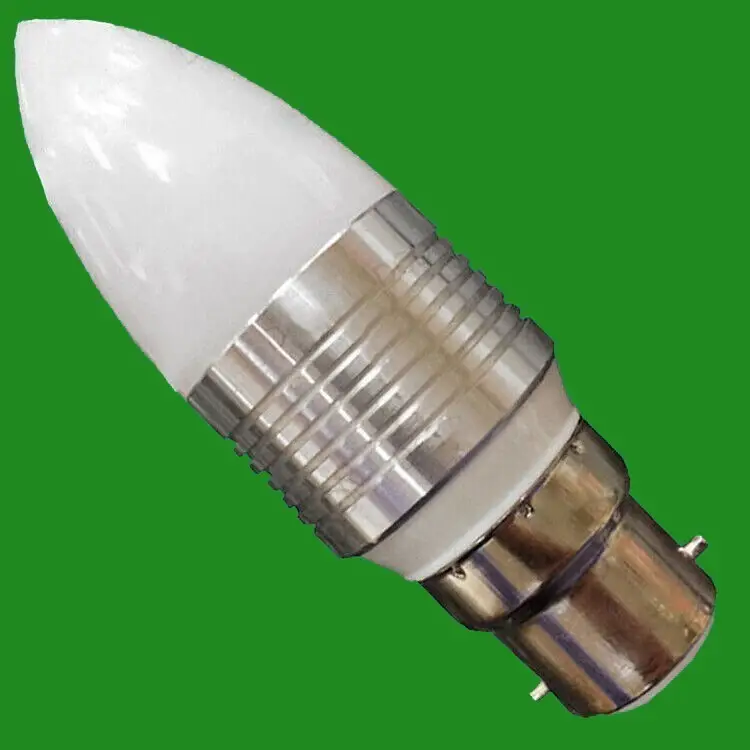 25x 3W LED B22 BC Ultra Low Energy Candle Light Bulbs 3000K Warm White Lamps