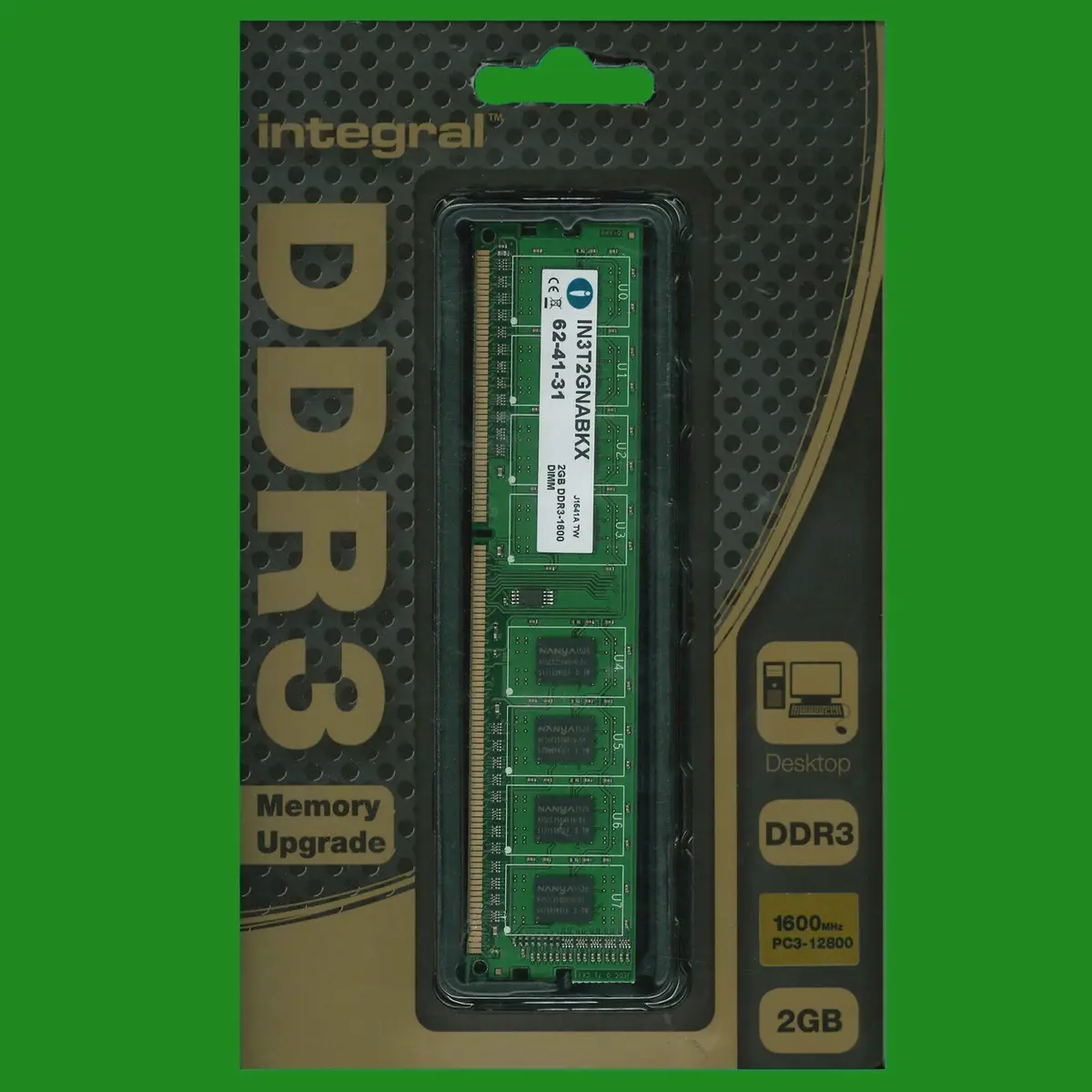 Integral DDR3 2GB Desktop RAM, Memory Upgrade, 1600Mhz, Fast Start-Up