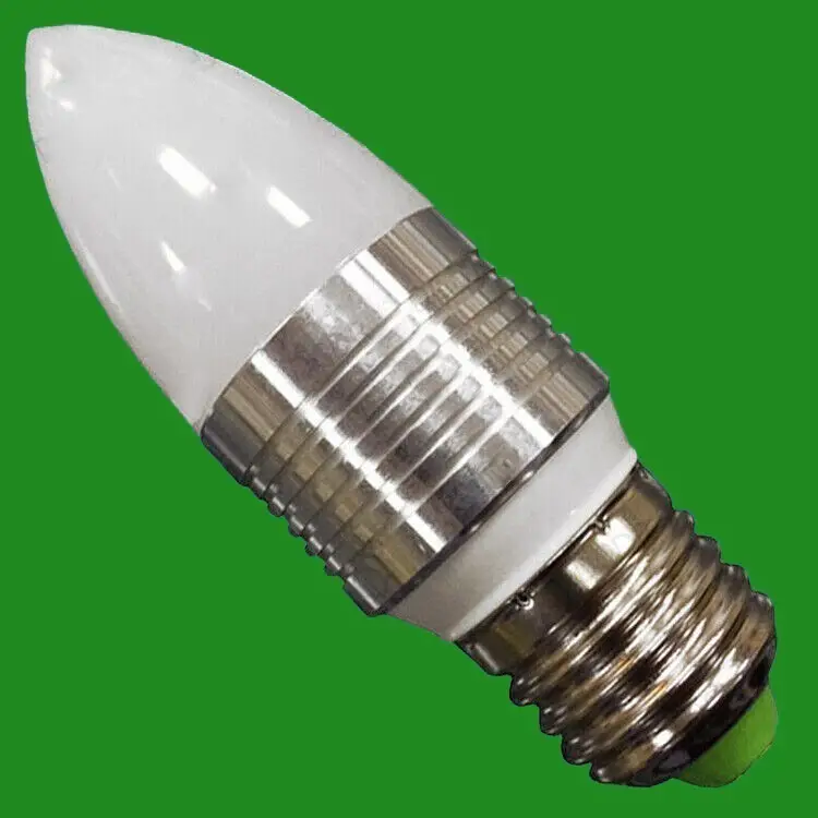4x 3W LED E27 ES Ultra Low Energy Candle Light Bulbs 3000K Warm White Lamps