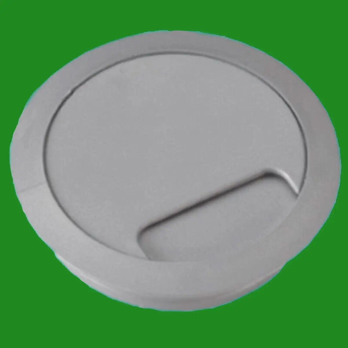 2x 80mm Silver Computer Desk Table Grommet Cable Tidy Port Wire Hole Cover