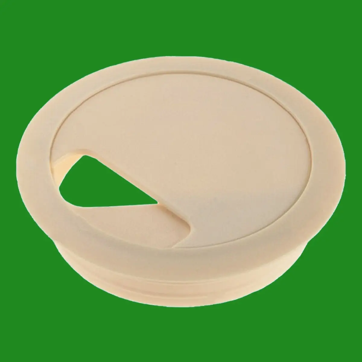 10x 80mm Beige Computer Desk Table Grommet Cable Tidy Port Wire Hole Cover