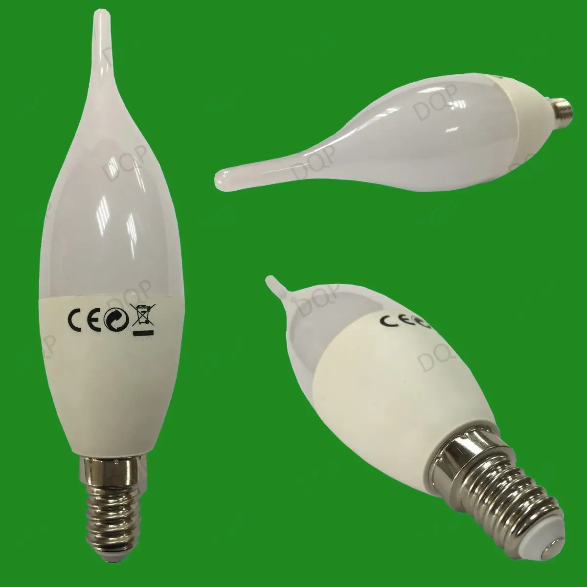 50x 6W SES E14 6500K Daylight White LED Bent Tip Candle Light Bulb Lamp 480lm