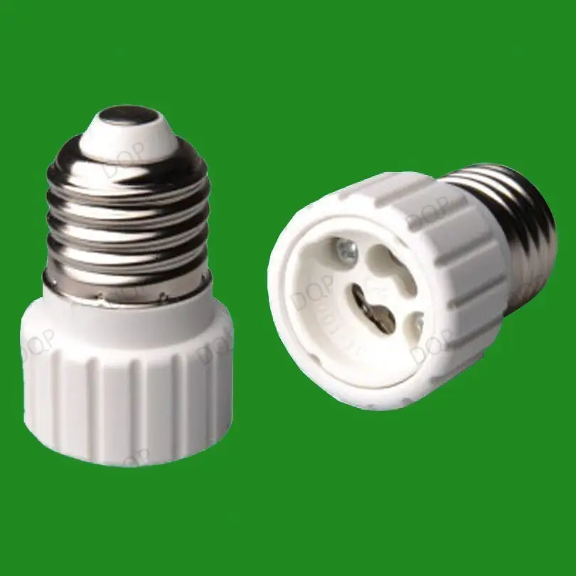 2x Edison Screw ES E27 To GU10 Light Bulb Adaptor Lamp Socket Converter Holder
