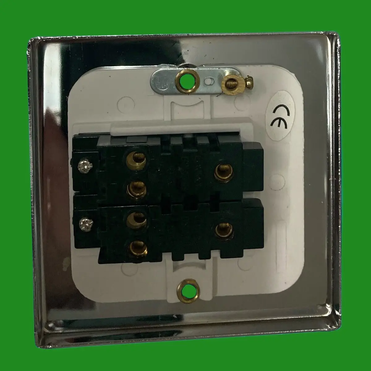 2 Gang 2 Way Stainless Steel And White Light, Switch - image 2 | Free standard UK delivery included | Discount Quality Products