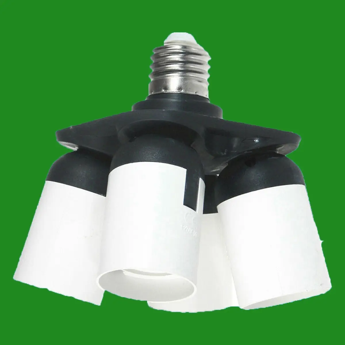 4 in 1 E27 Socket Adaptor, E27 to 4 E27 Convertor Photography Studio Light Lamp