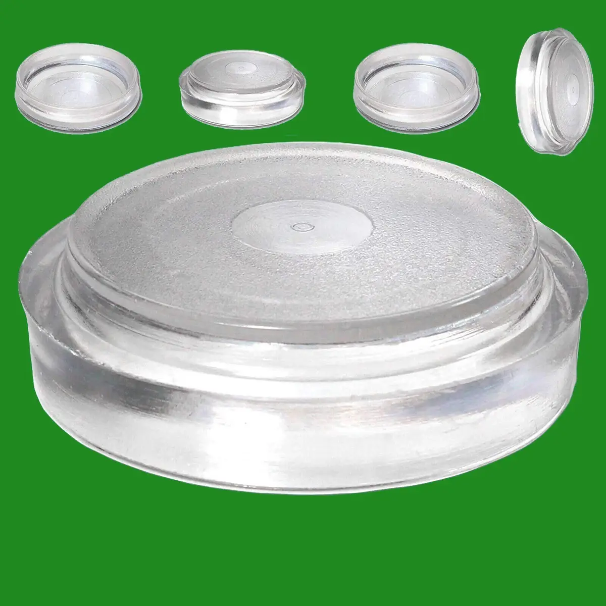 4x 68mm Clear Castor Cup Anti Slide Floor Carpet Furniture Foot Protector
