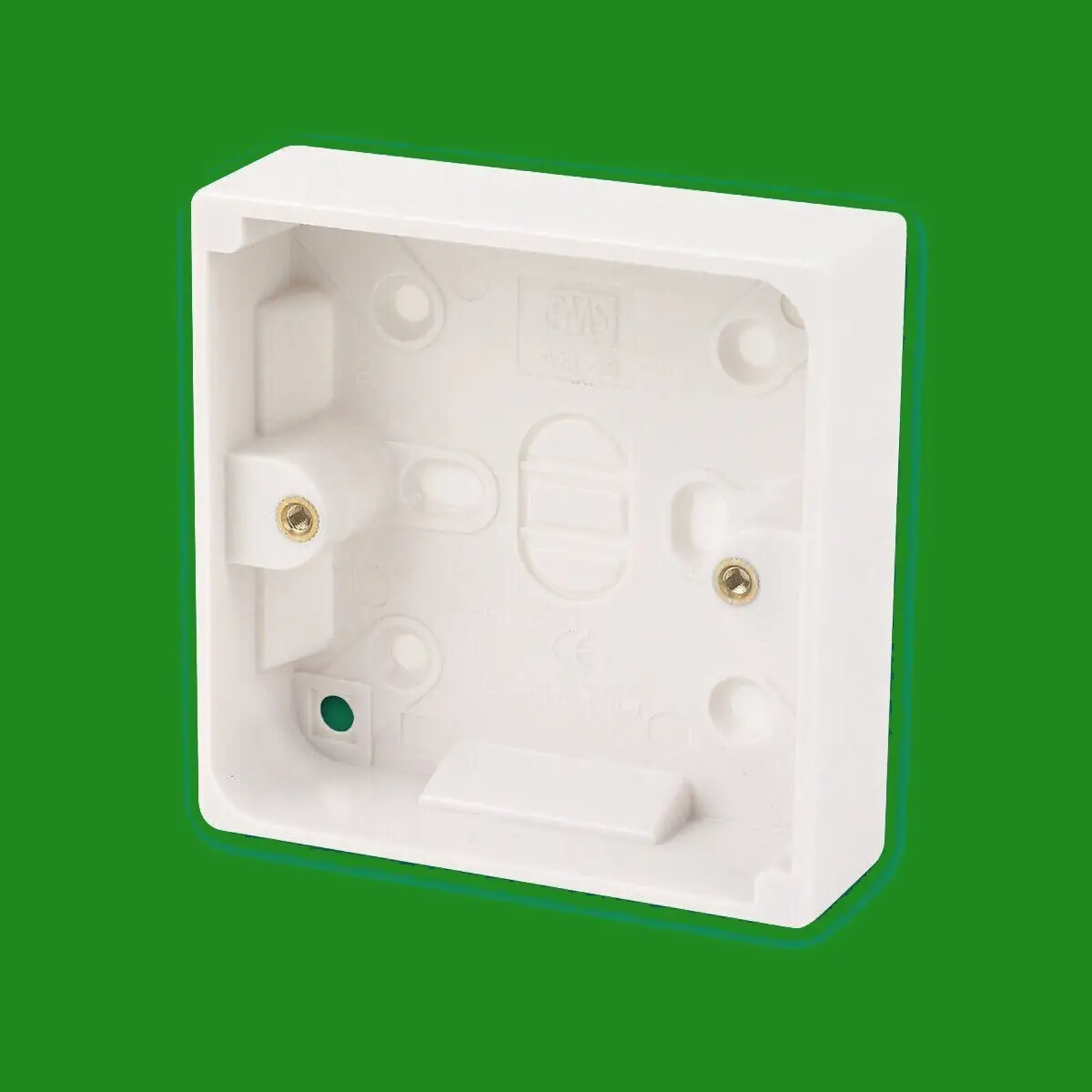 25mm 1 Gang White Pattress Back Box Electrical Wall Socket Switch Plug