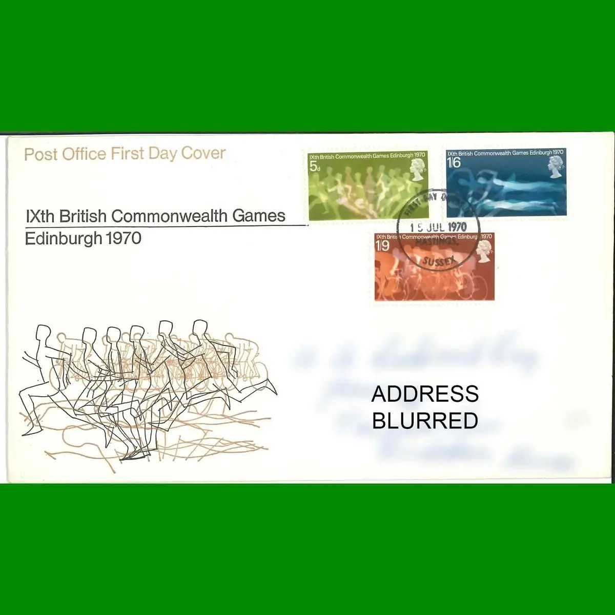 FDC Ninth British Commonwealth Games Commemorative, First Day Cover 15.7.1970