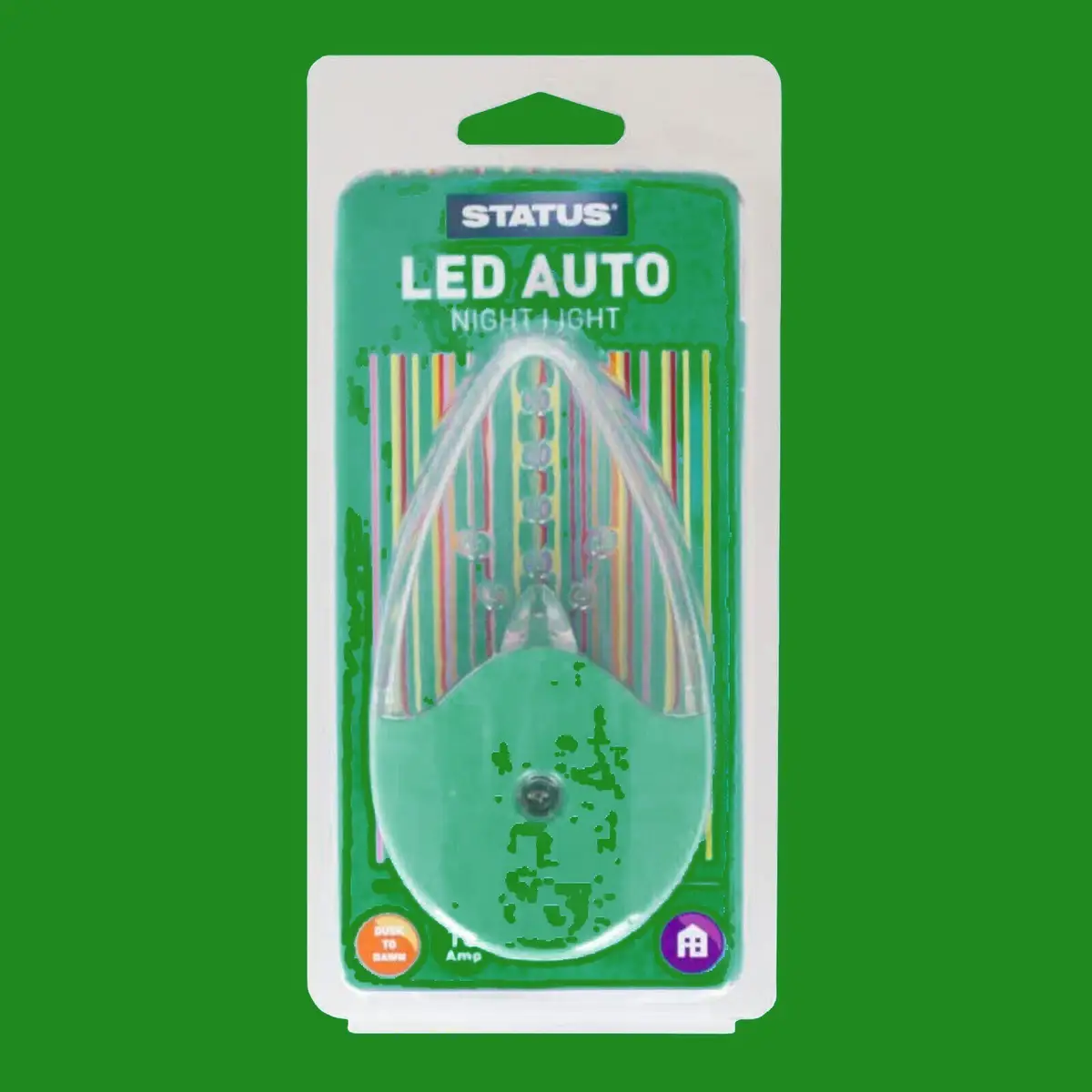Blue Plug In Auto LED Dusk Dawn Sensor Nightlight Child Room Nursery White Light