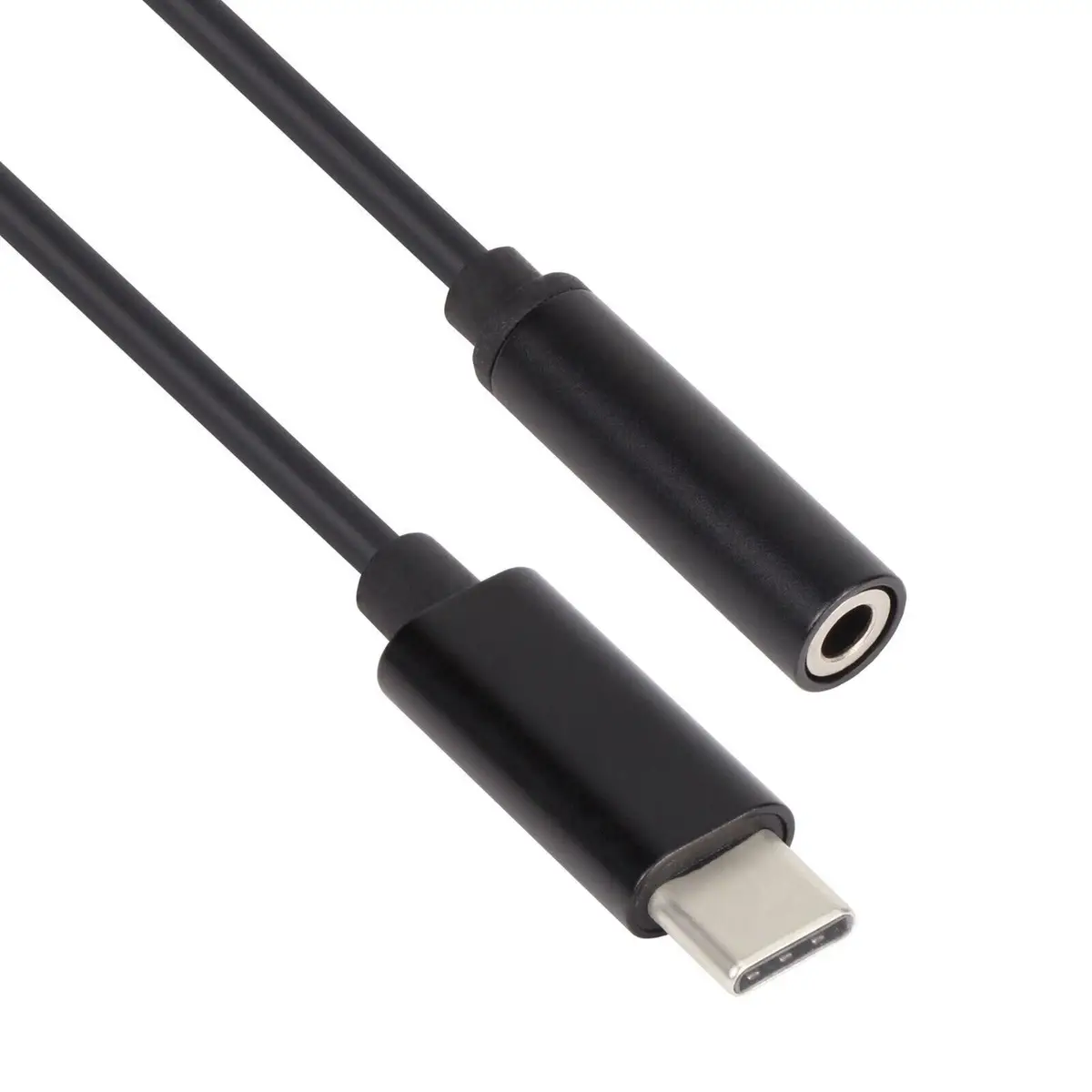 1x Male USB Type-C to Female 3.5mm Headphone Jack, Adaptor Convertor Cable 120mm