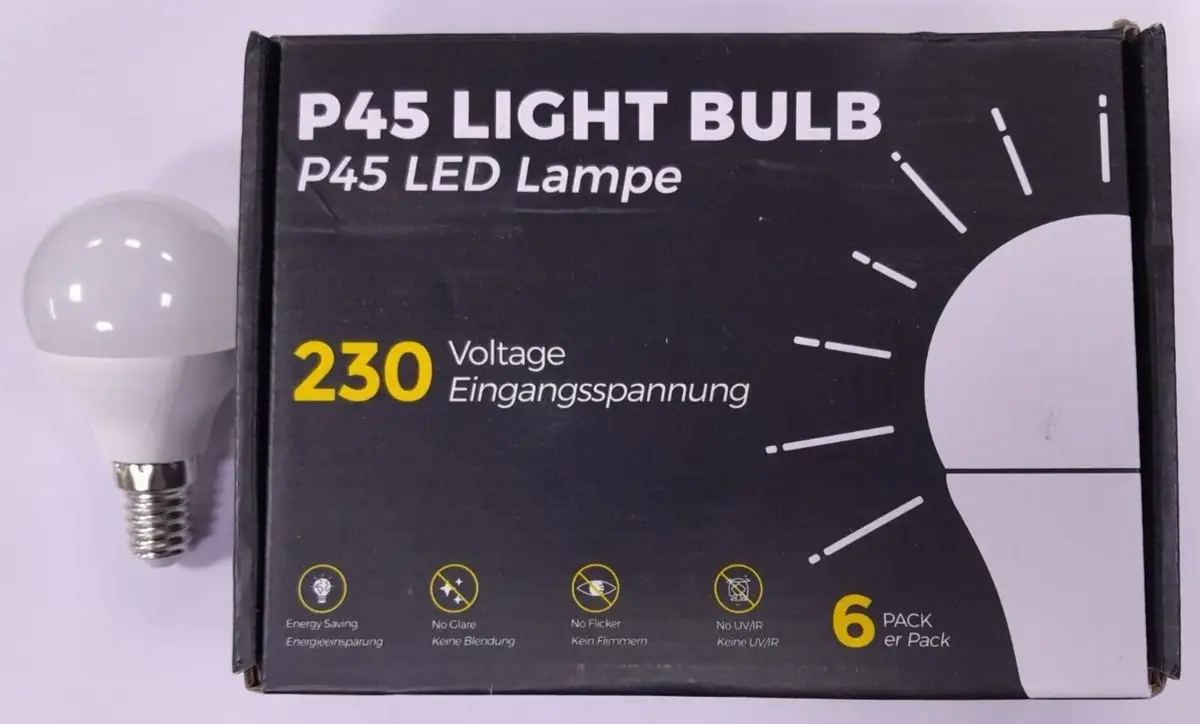 6x 5.5W (=40W) LED Pearl Round Golf Light Bulbs SES E14 3000K Small Screw