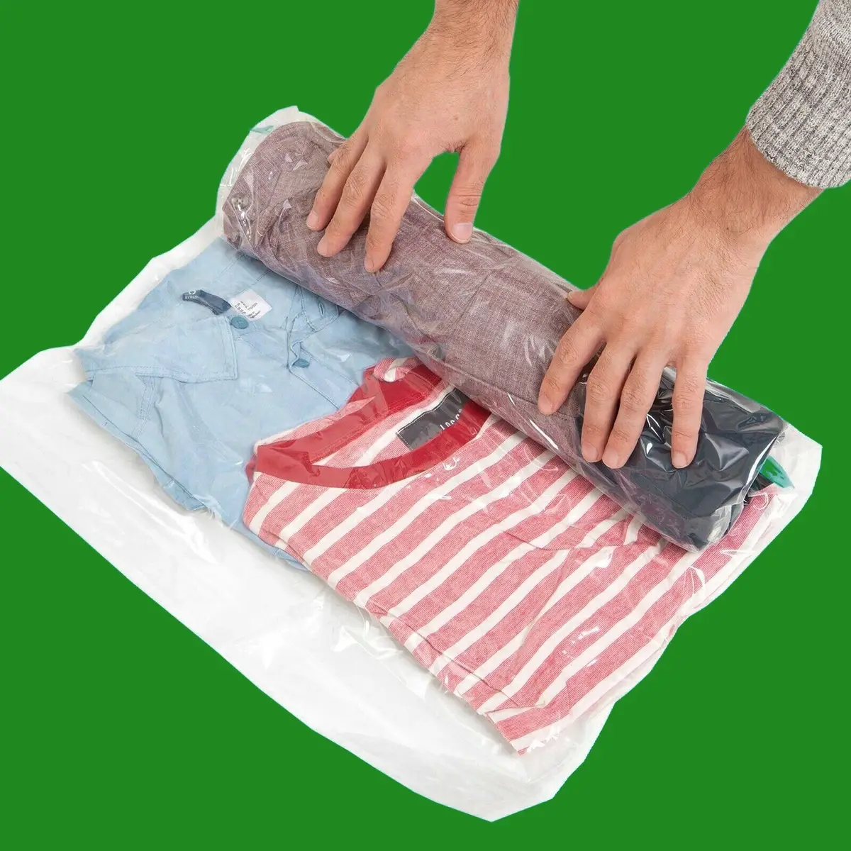 6x 50x70cm Travel Space Saving Zip Lock Bags, Holiday, Storage, Luggage Suitcase - image 3 | Free standard UK delivery included | Discount Quality Products