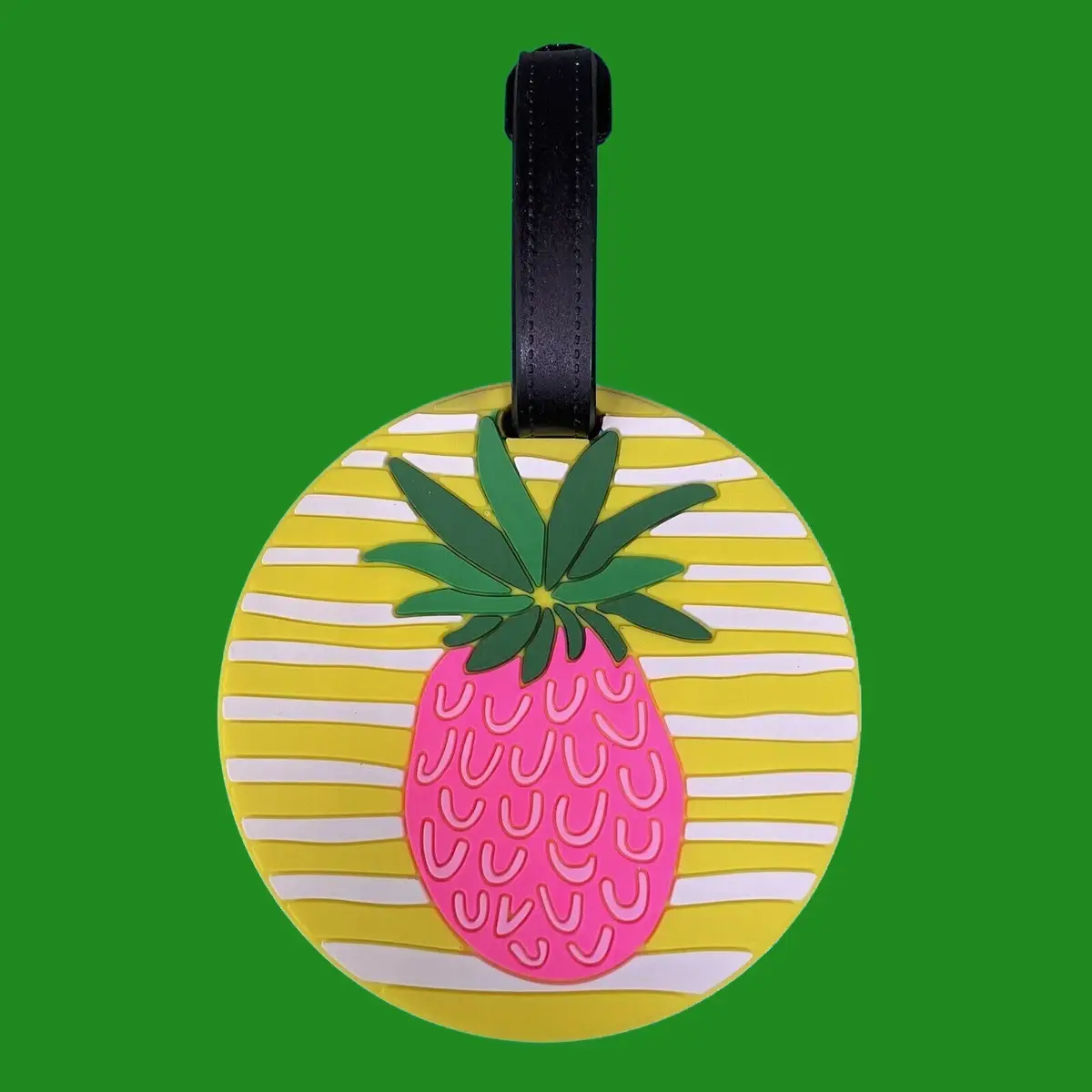 2x Pineapple Luggage Name Tag Strap, Holiday, Travelling, Suitcase, Baggage, PVC - image 2 | Free standard UK delivery included | Discount Quality Products