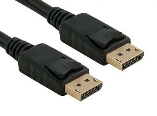 1x DisplayPort Cable Lead 1.8m, Gold Plated, Laptop, PC Monitor, Display Port 4K