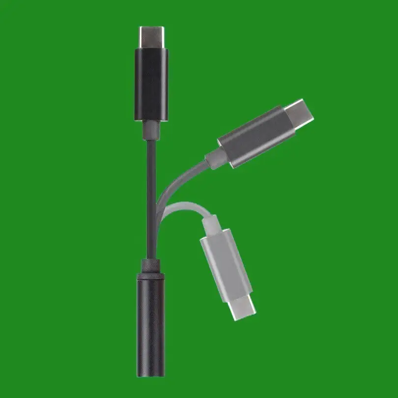 Black USB C Male to 3.5mm Female Headphone Adapter Jack, 120mm Length - image 5 | Free standard UK delivery included | Discount Quality Products