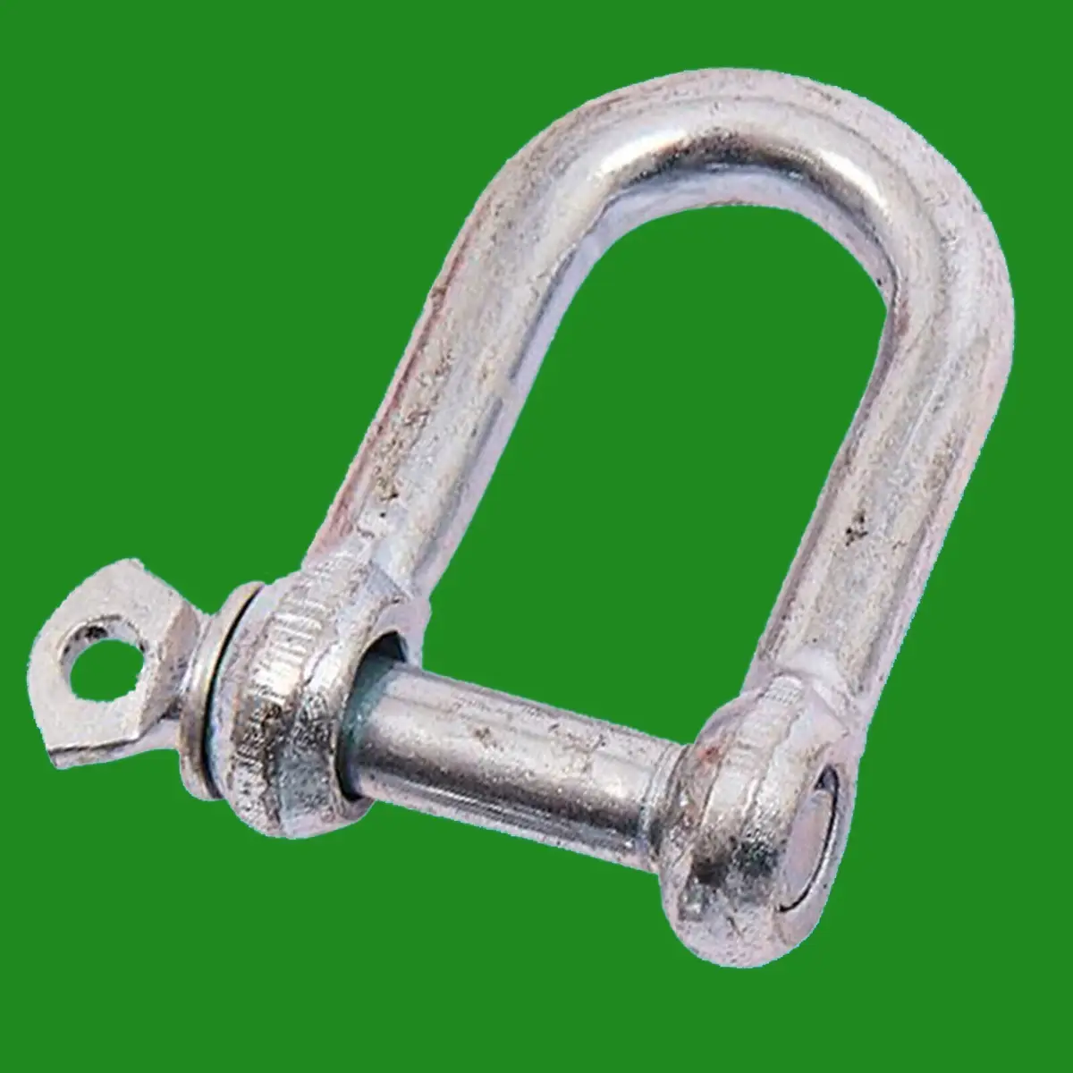 8x 8mm Galvanised Commercial D Shackle Durable Screw Pinned Coupling Link