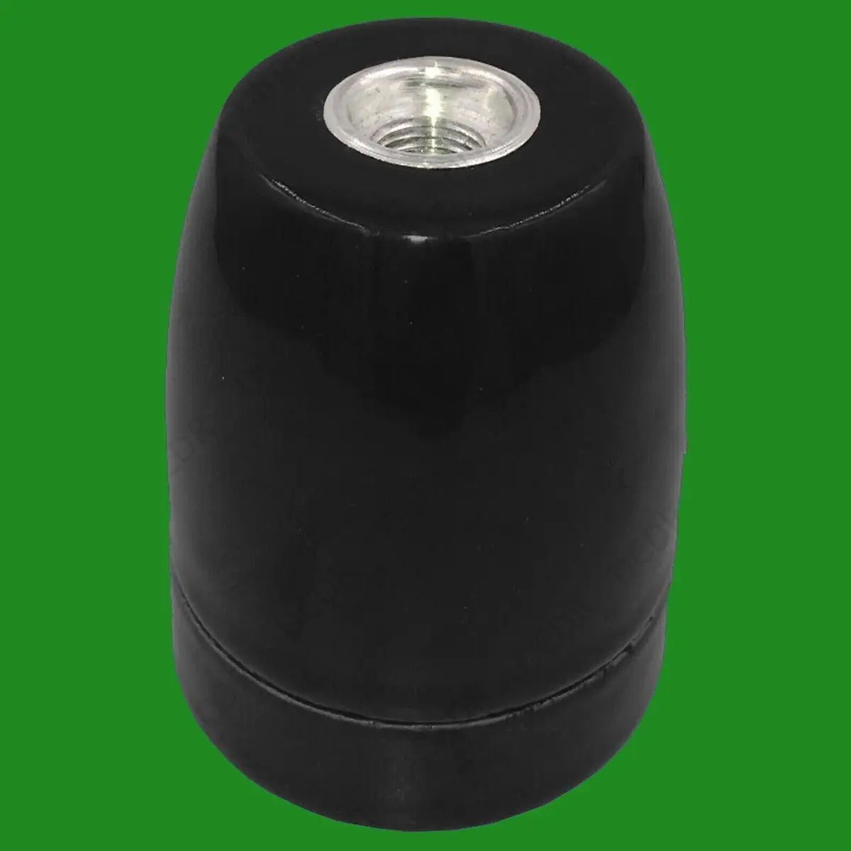 Black Glazed Ceramic Edison Screw E27 Light Bulb Holder ES Socket M10 Entry - image 3 | Free standard UK delivery included | Discount Quality Products