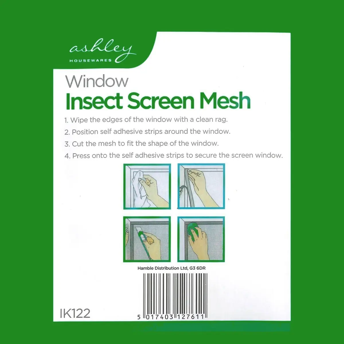 8x Black Net Insect Bugs Mosquito Screen Curtain Window Seal Mesh, 130cm x 150cm - image 2 | Free standard UK delivery included | Discount Quality Products