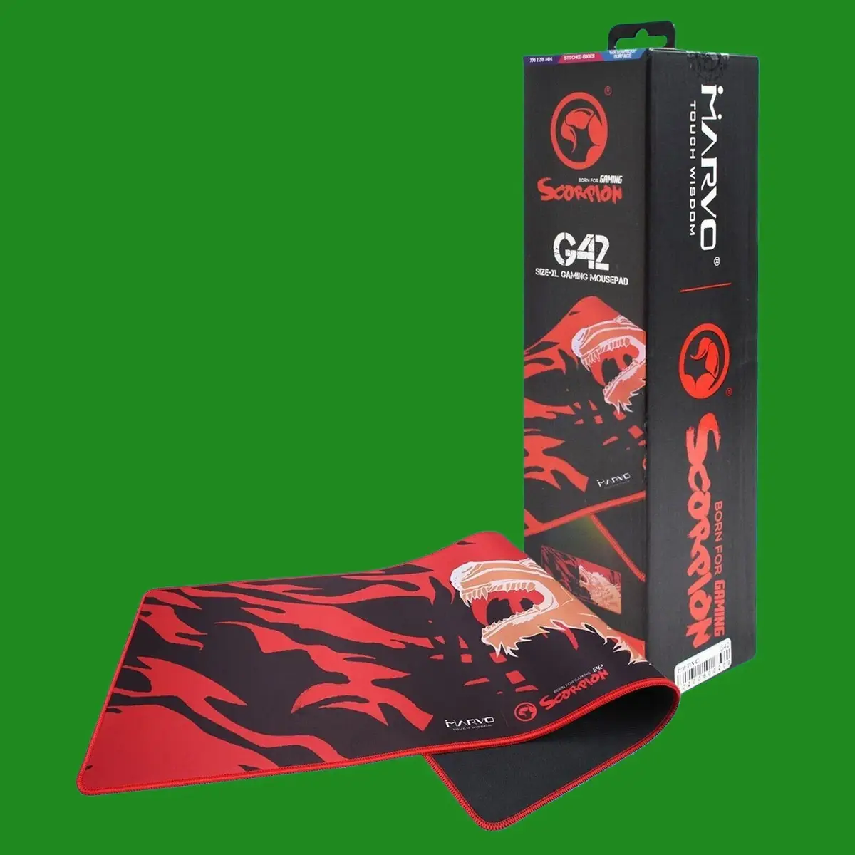 1x XL Gaming Mousepad Mat Waterproof Non-Slip Rubber Base Red Black 770 x 295mm
