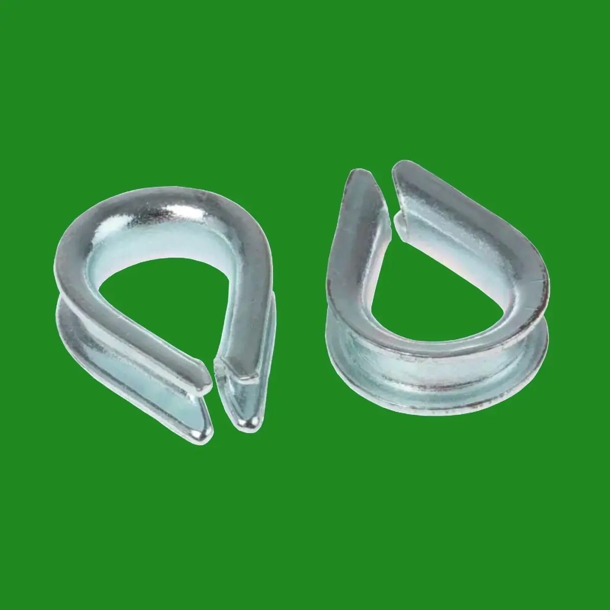 1x 3mm Galvanised Heart Shaped Eyelet Steel Wire Rope Cable Thimbles