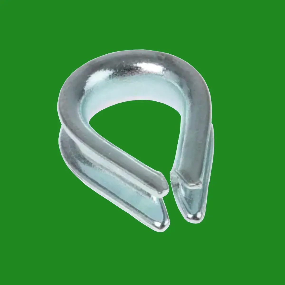 1x 3mm Galvanised Heart Shaped Eyelet Steel Wire Rope Cable Thimbles - image 2 | Free standard UK delivery included | Discount Quality Products