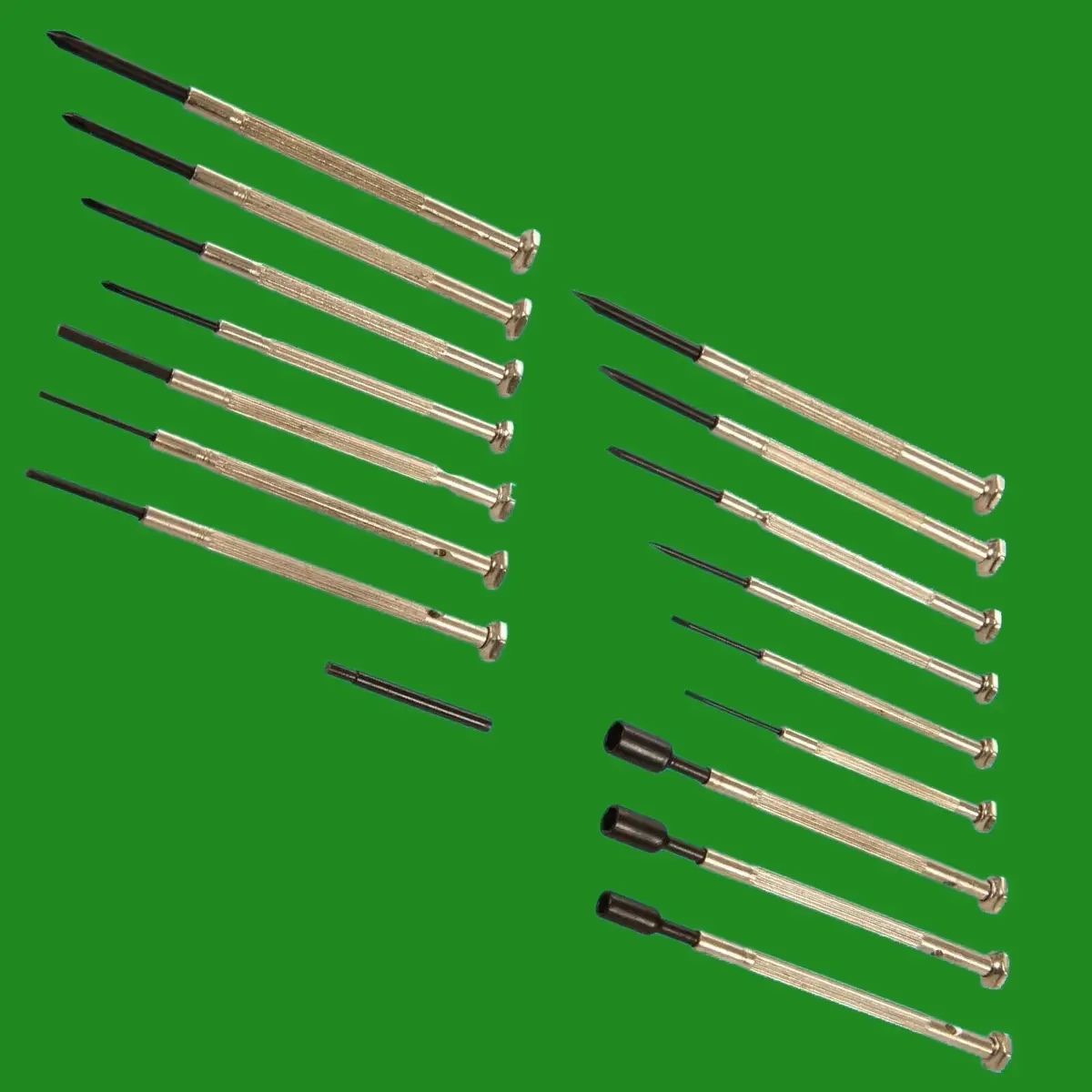 16pc Jewellers Precision Screwdriver Set Phillips, Slotted, Hex &amp; Nut Drivers