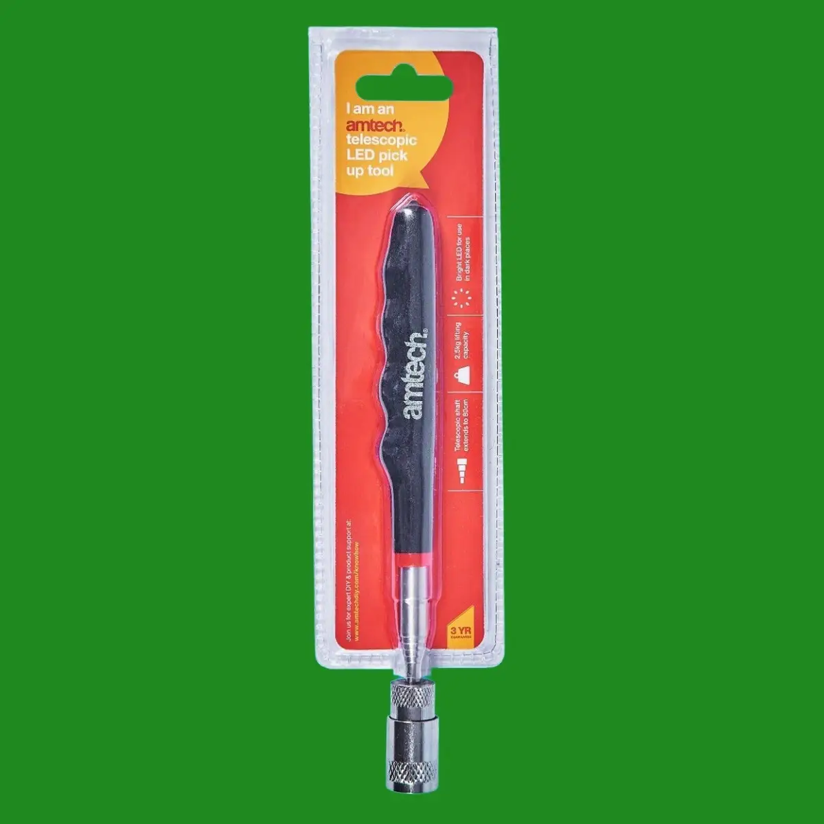 Extendable Telescopic Magnetic LED Pick Up Tool Magnet 5.5 Lb Lift, 800mm Reach - image 4 | Free standard UK delivery included | Discount Quality Products