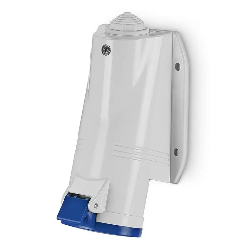 Scame 16A 240V Outdoor Socket Blue 2P+E 3 Pin Angled Industrial Socket 513.1653 - image 3 | Free standard UK delivery included | Discount Quality Products