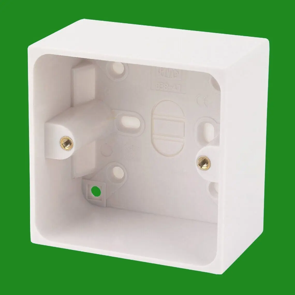 51mm 1 Gang White Plastic Pattress Back Box Electrical Wall Socket