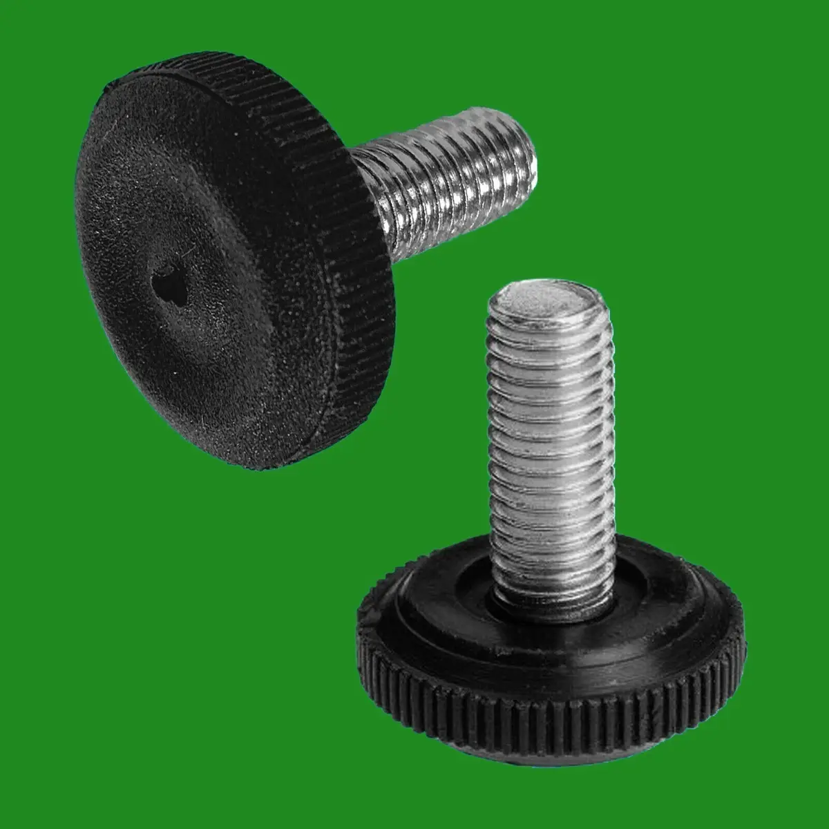 100x 30mm Diameter M10 x 25mm Round  Steel/Plastic Levelling Feet, Bevelled Foot