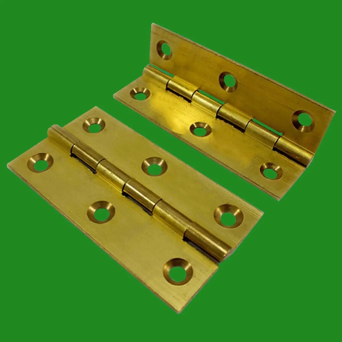 6x Fire Rated FD60 3" (75mm) Electro Brass Plated Door Butt Hinges Heavy Duty