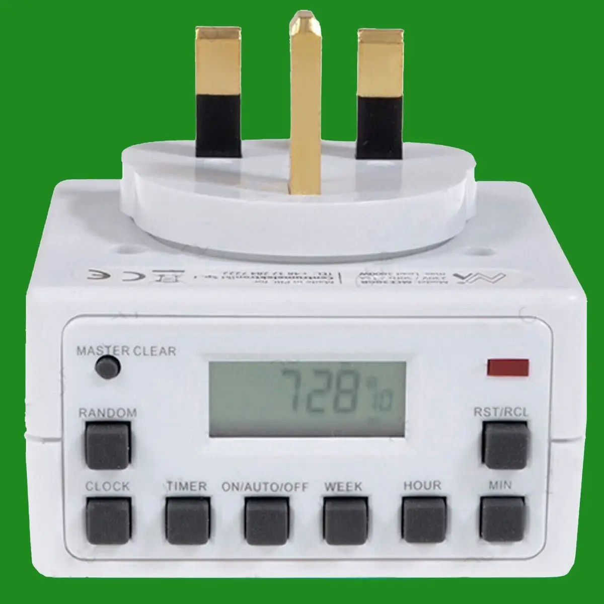 1x Digital Mains Programmable LCD Plug Through Timer Switch, 12 / 24 Hour 7 Day - image 5 | Free standard UK delivery included | Discount Quality Products