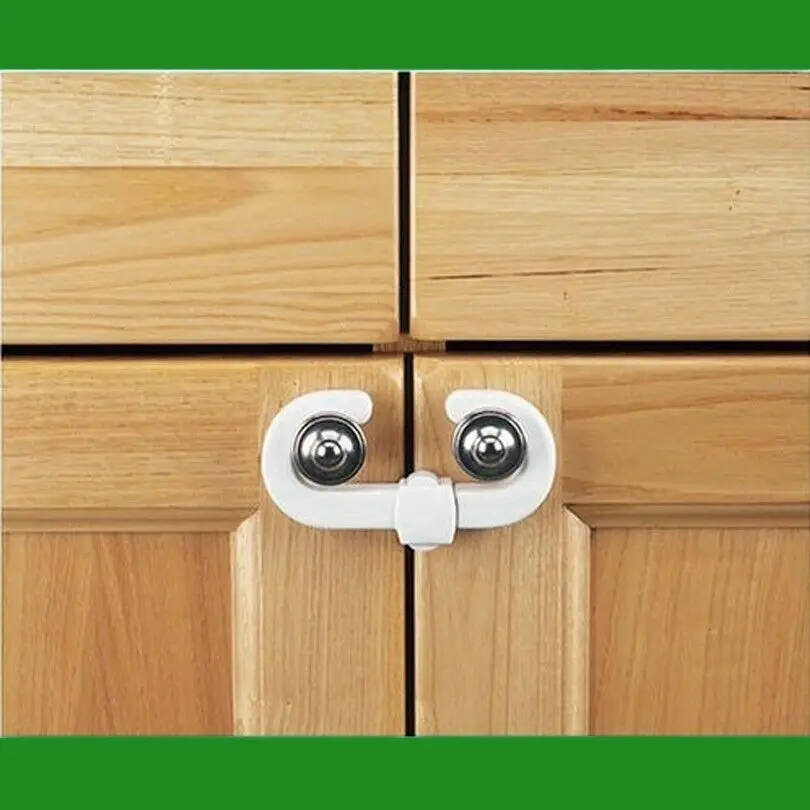 4x Cabinet Slide Lock For Handles, Knobs, Drawers, Cupboard, Home & Child Safety - image 2 | Free standard UK delivery included | Discount Quality Products