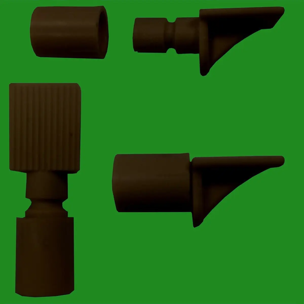 12x 20mm Push &amp; Twist Locking Brown Plastic Shelf Support Pins Pegs Studs