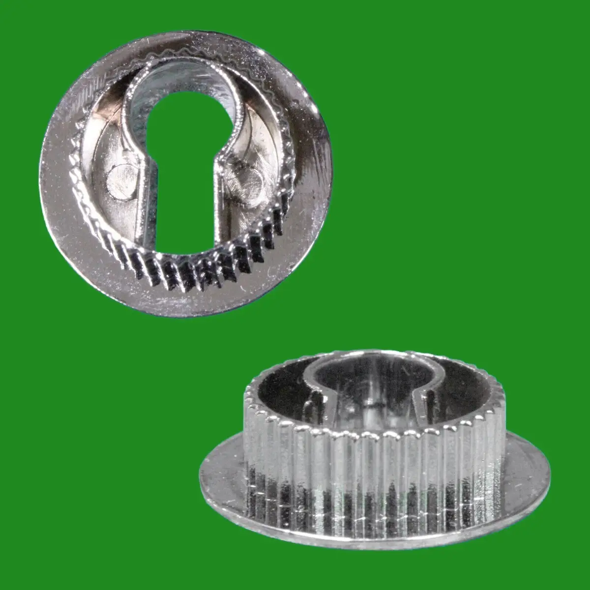 8x 24mm Polished Chrome Plated Push-Fit Cabinet Escutcheon Key Hole Lock Cover - image 2 | Free standard UK delivery included | Discount Quality Products