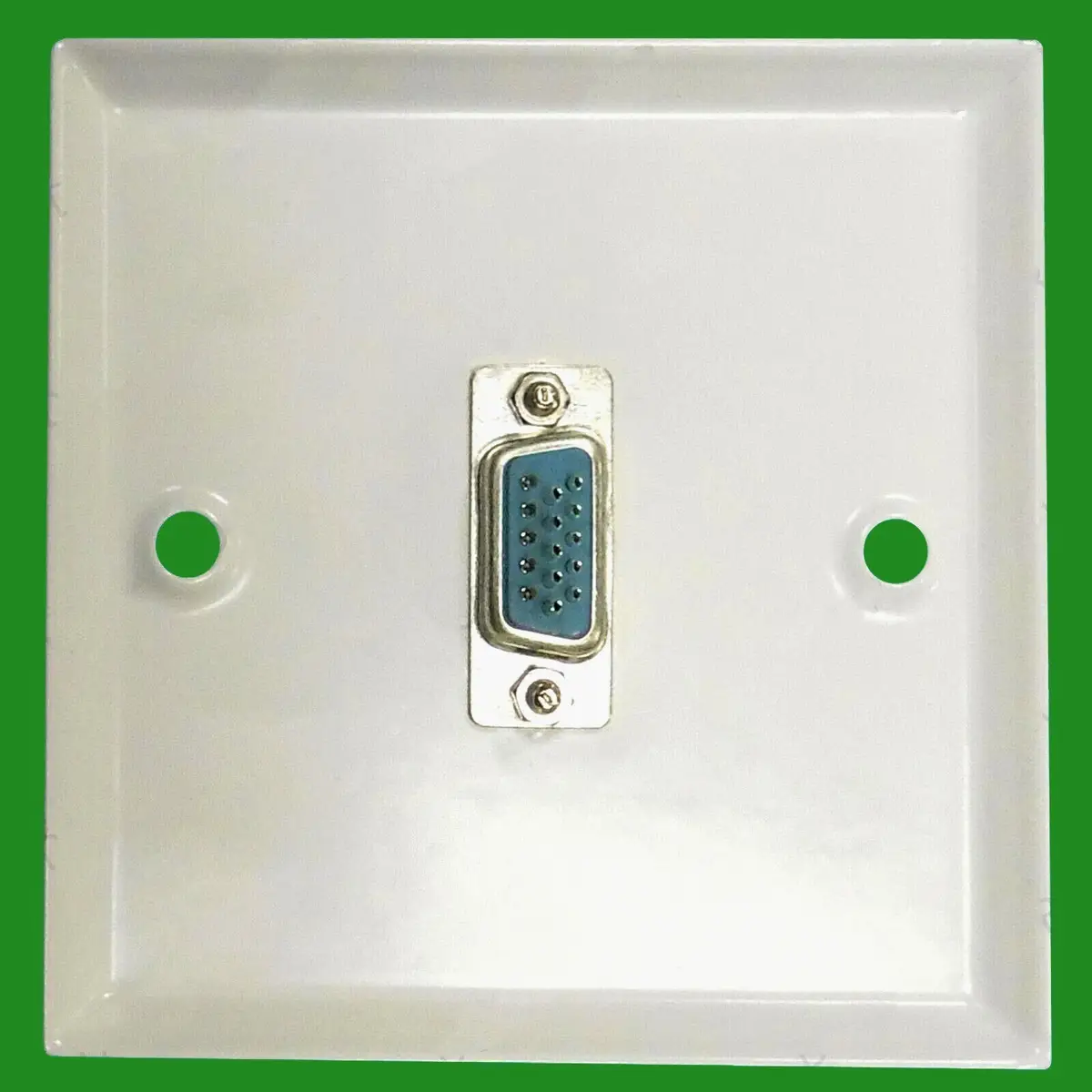 2x VGA White Steel Wall Plate, Monitor, Computer, Projector, Video, Back Box - image 2 | Free standard UK delivery included | Discount Quality Products