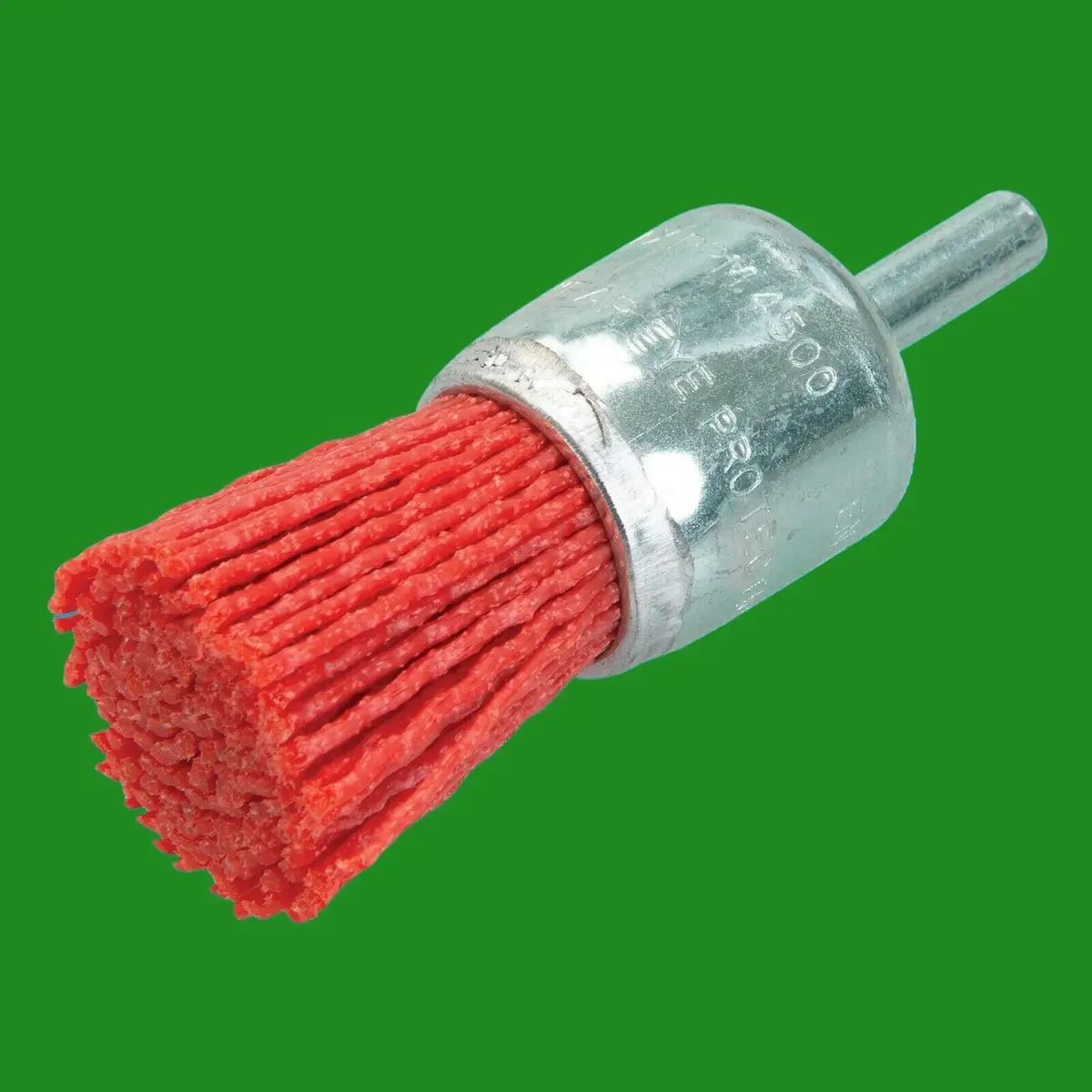 1x 24mm Coarse Nylon Filament Abrasive End Brush, 6mm Shank, Surface Treatment