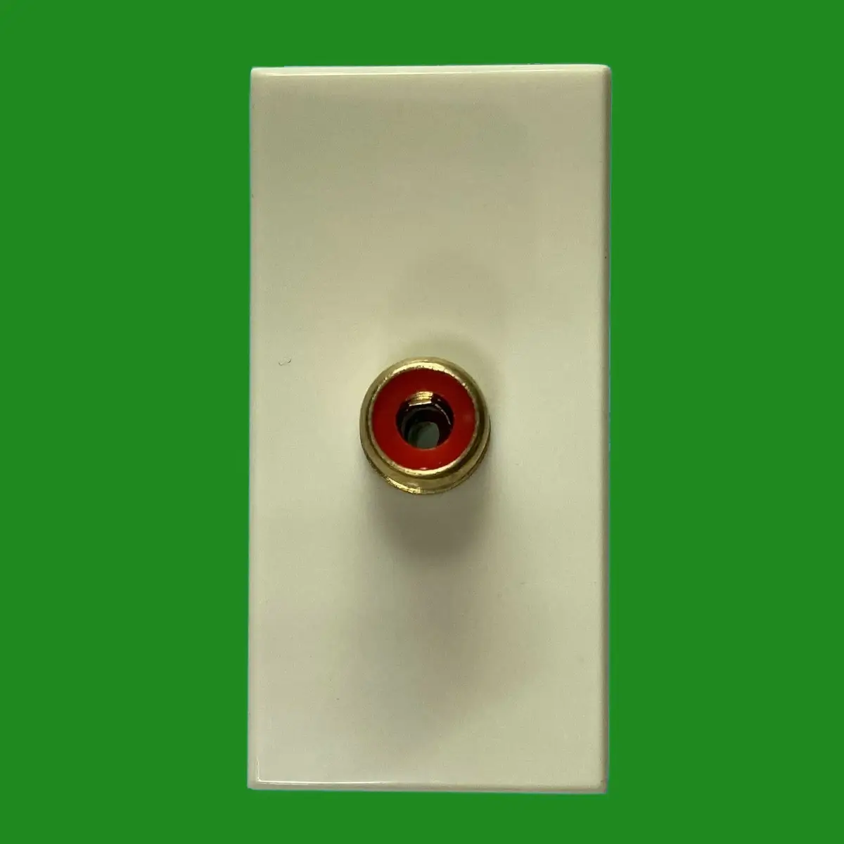 Masterplug Mono Phono Plug Lead Wire Cable Insert Socket, Audio, Red Component