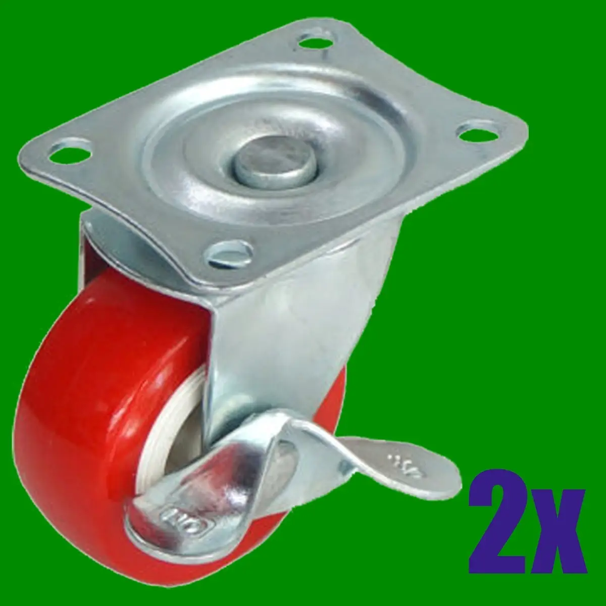 4x 75mm 360° Swivel Rubber Castor Wheel Set Heavy Duty, Trolley, Furniture - image 3 | Free standard UK delivery included | Discount Quality Products